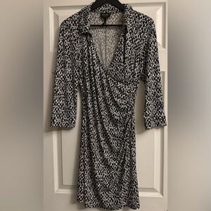 Laundry by Design Black and White Patterned Dress 4